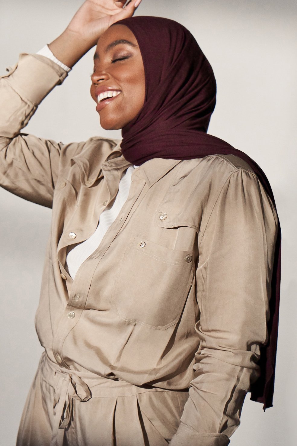 Shop Jersey Hijab in Deep Fig