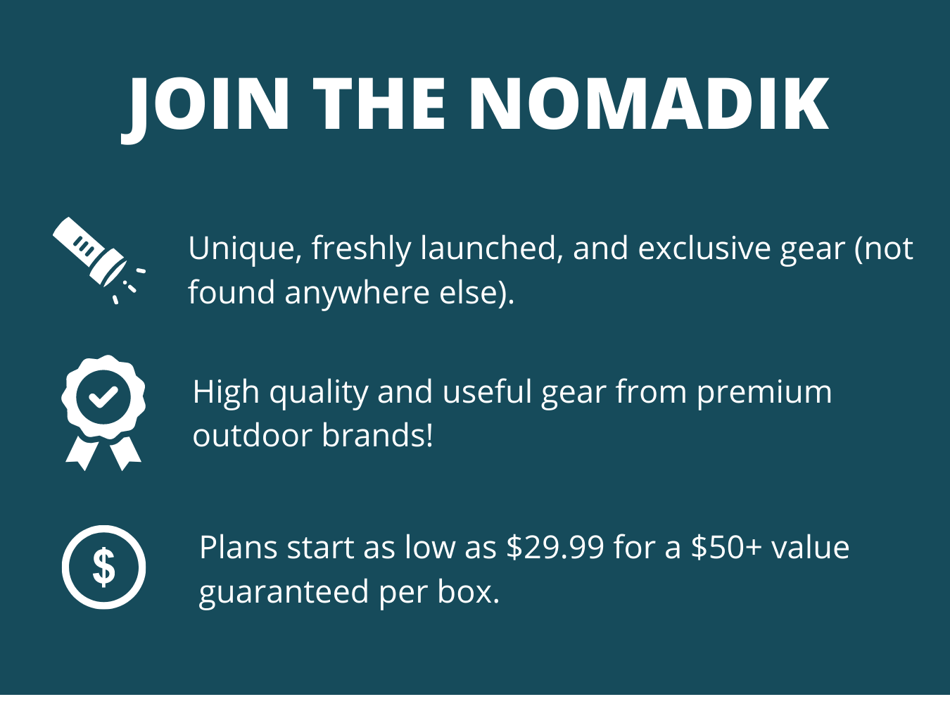 Join The Nomadik and get all these benefits!