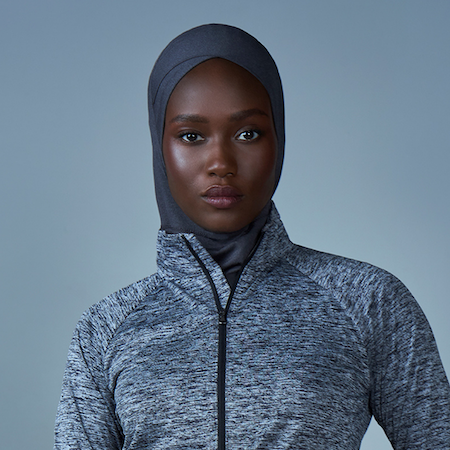 Shop Criss-Cross Sport Hijab in Carbon