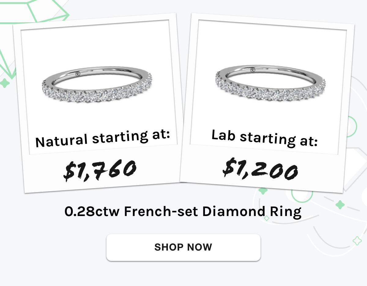french-set diamond ring