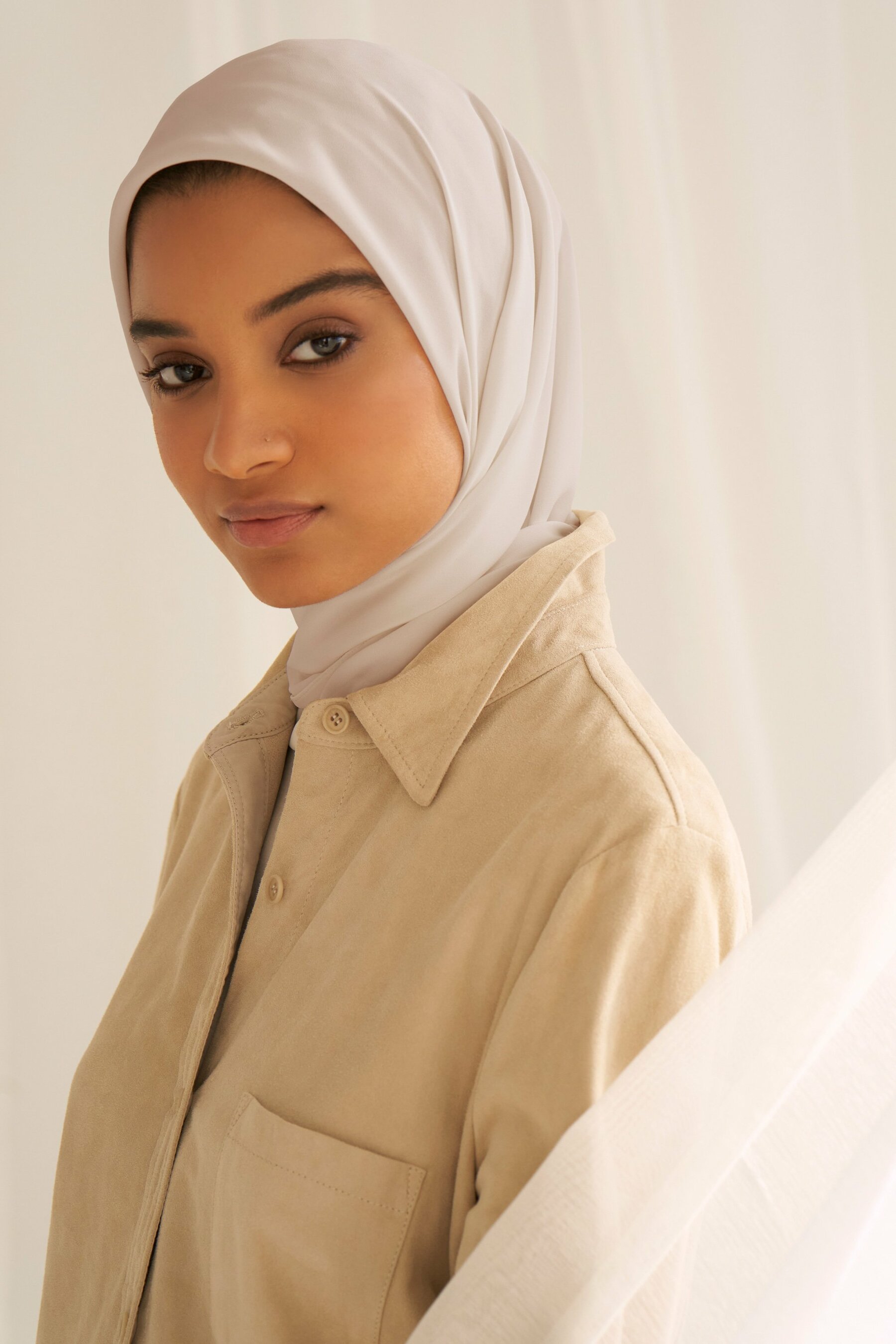 Shop Recycled Chiffon in Pearl 