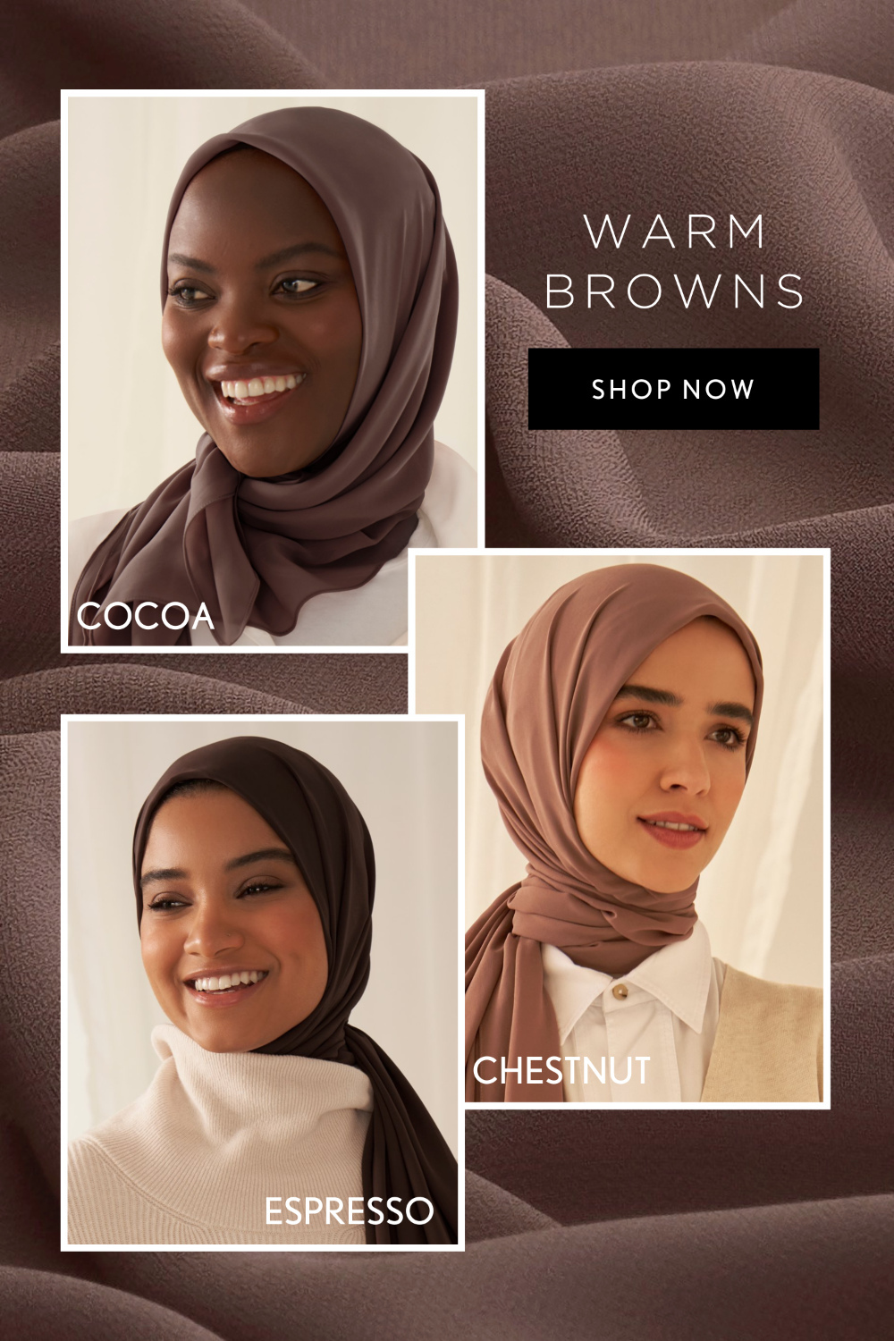 Shop Everyday Chiffon Hijabs in Warm Browns