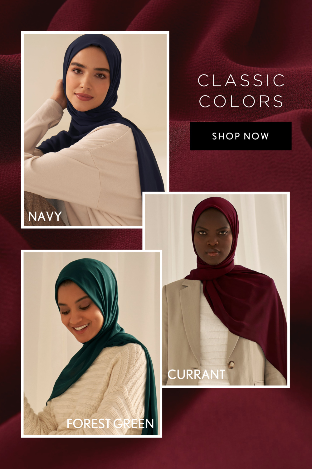 Shop Everyday Chiffon Hijabs in Classic Fall Colors