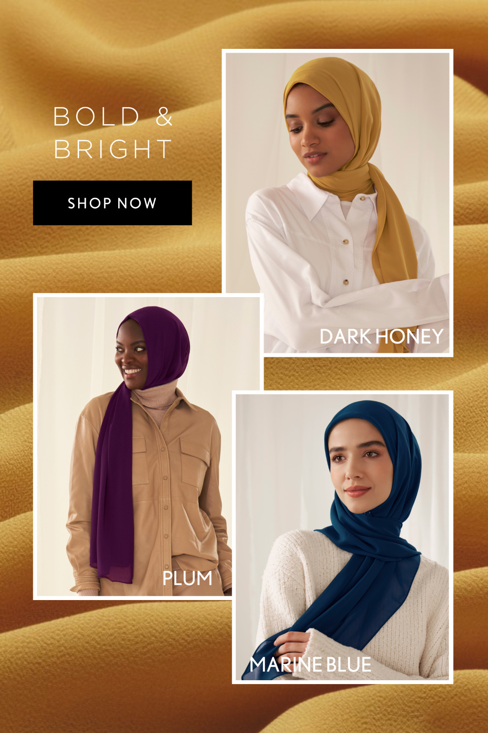 Shop Everyday Chiffon Hijabs in Bold Colors
