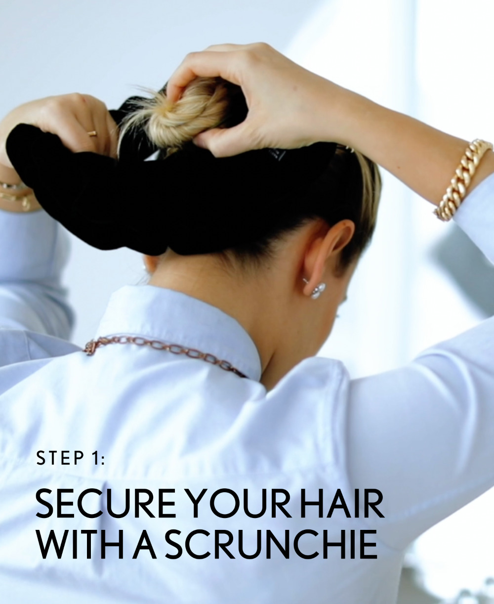 Step 1: Secure Your Hair With a Scrunchie