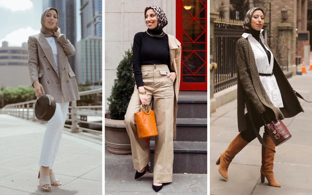 HH CEO Melanie Elturk in 3 Fall Hijabs
