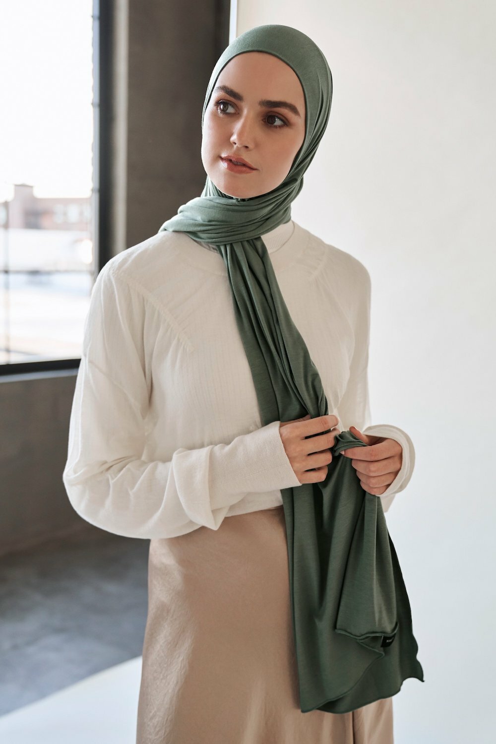 Shop Premium Jersey in Matte Green