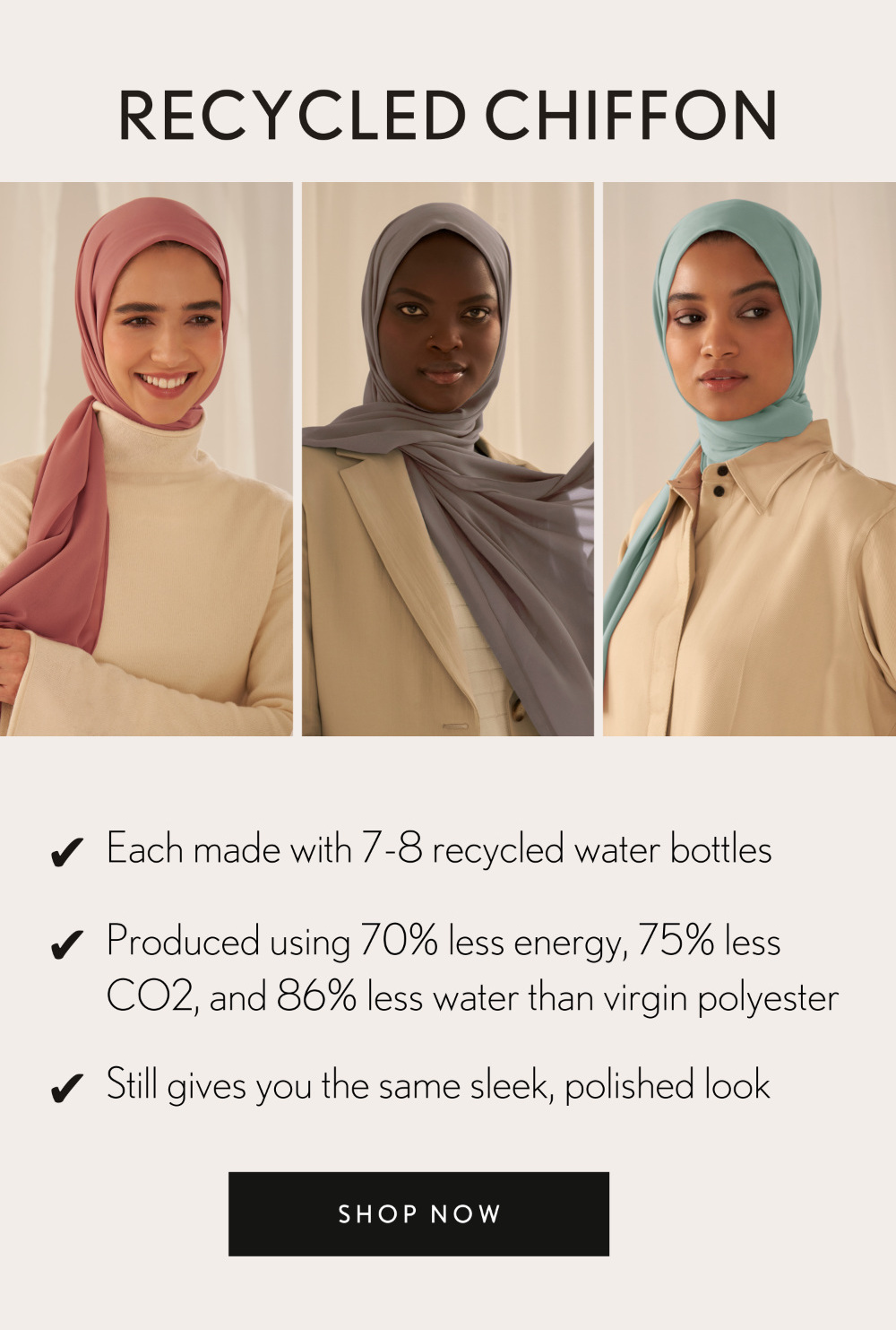 Shop Recycled Chiffon Hijabs