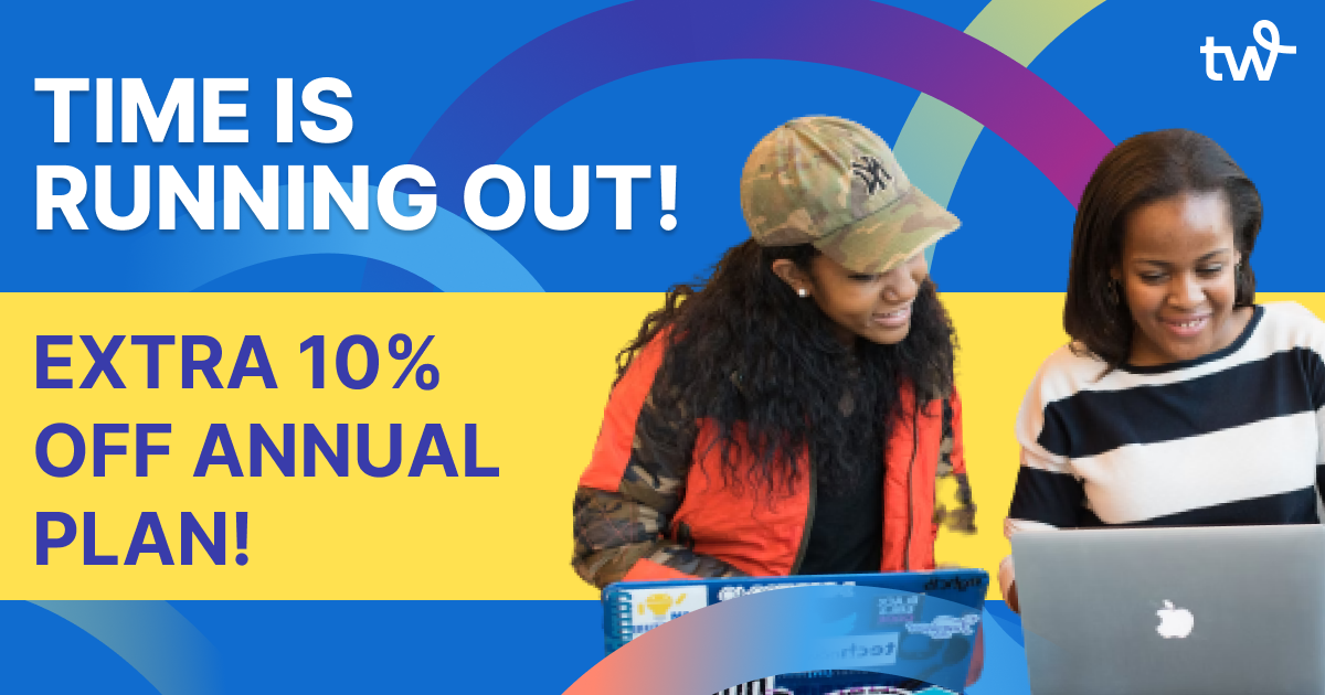 Time is running out! Extra 10% off annual plans.
